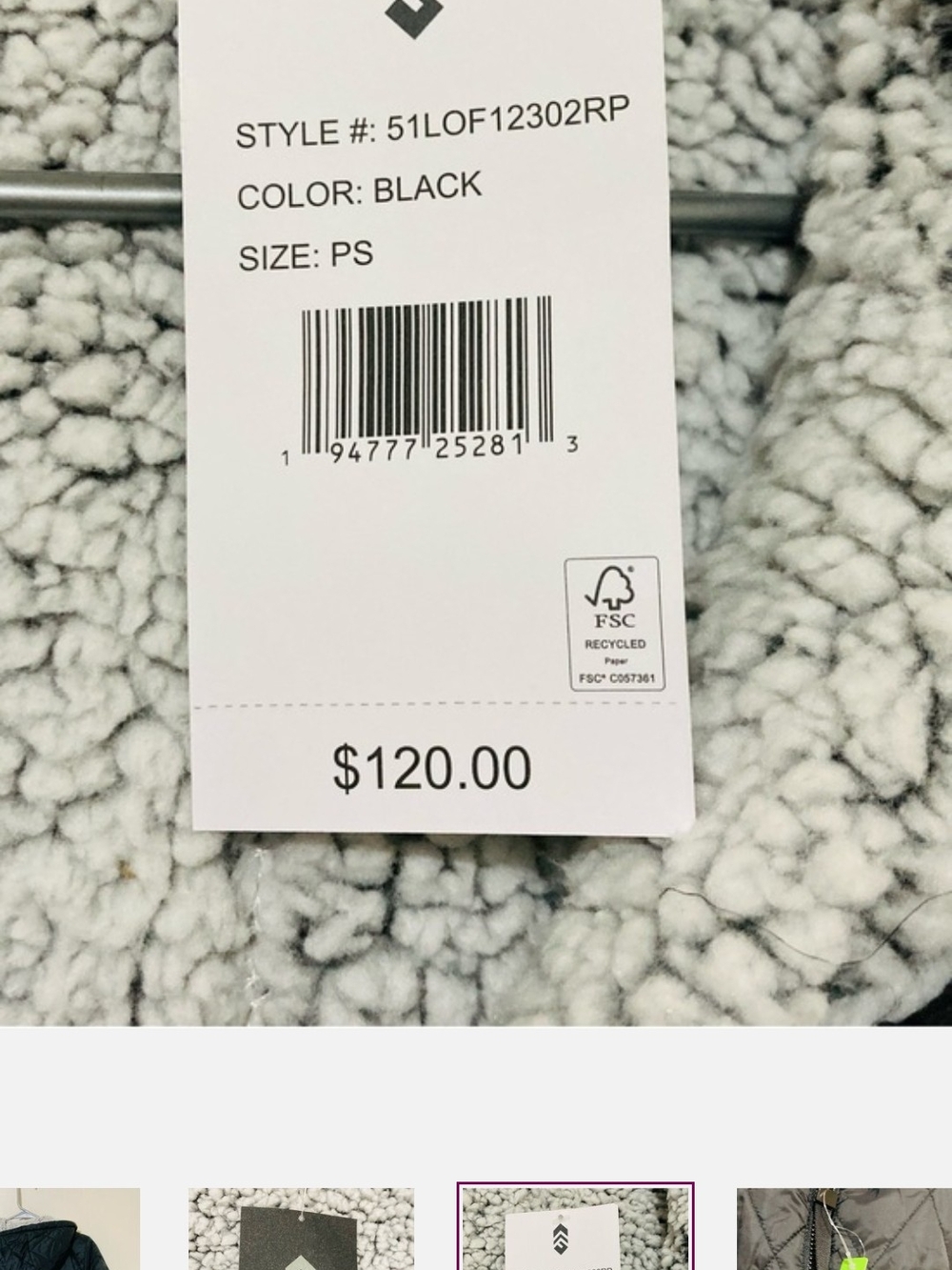 Reversible black/fleece lined jacket - Picture 4 of 11
